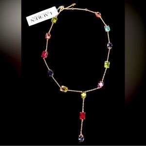 Lauren Ralph Lauren Gold Necklace with Multicolored Stones